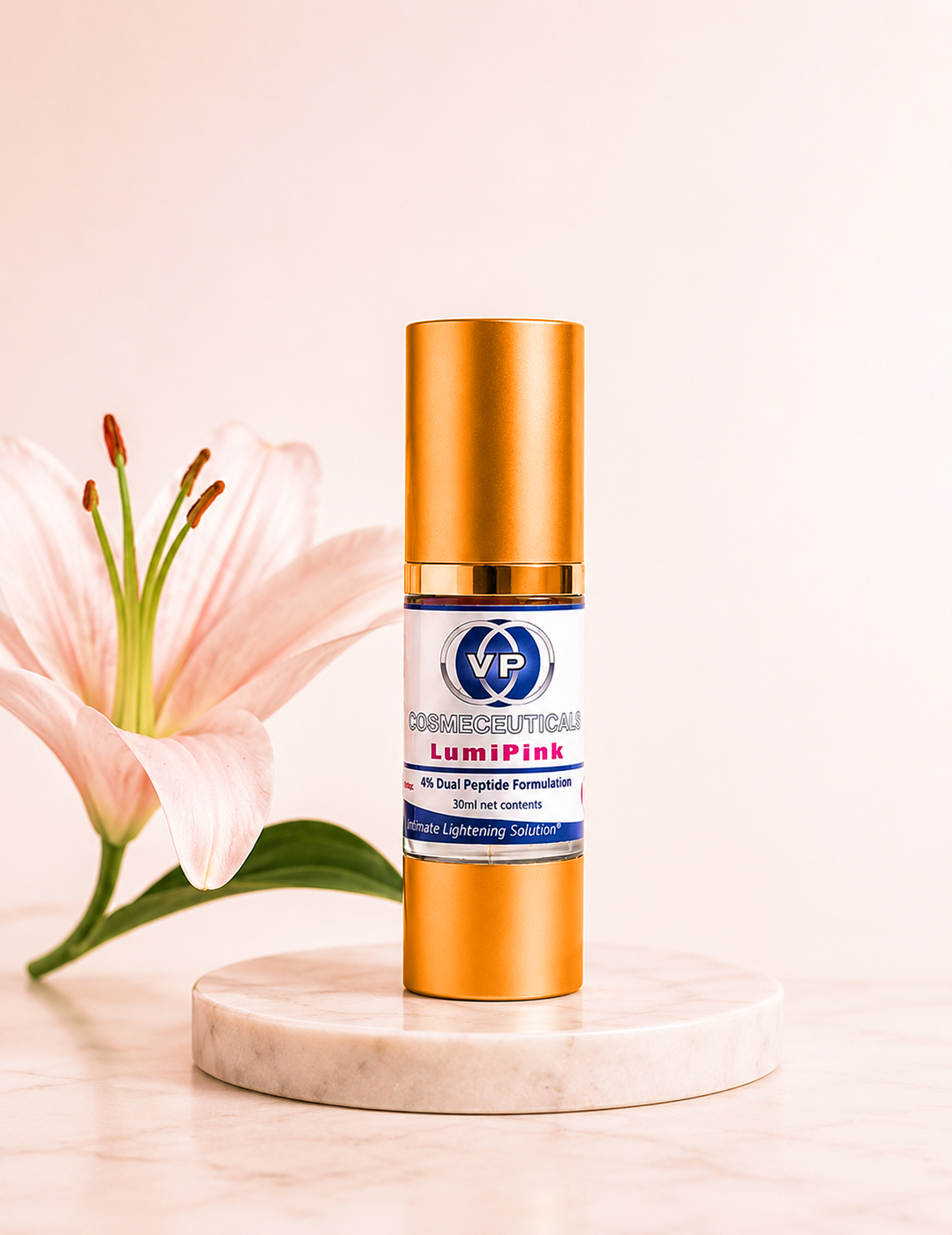 Lumi Pink intimate lightening solution serum bottle